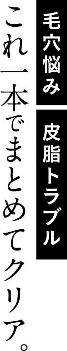 毛穴悩み 皮脂トラブル これ一本でまとめてクリア。